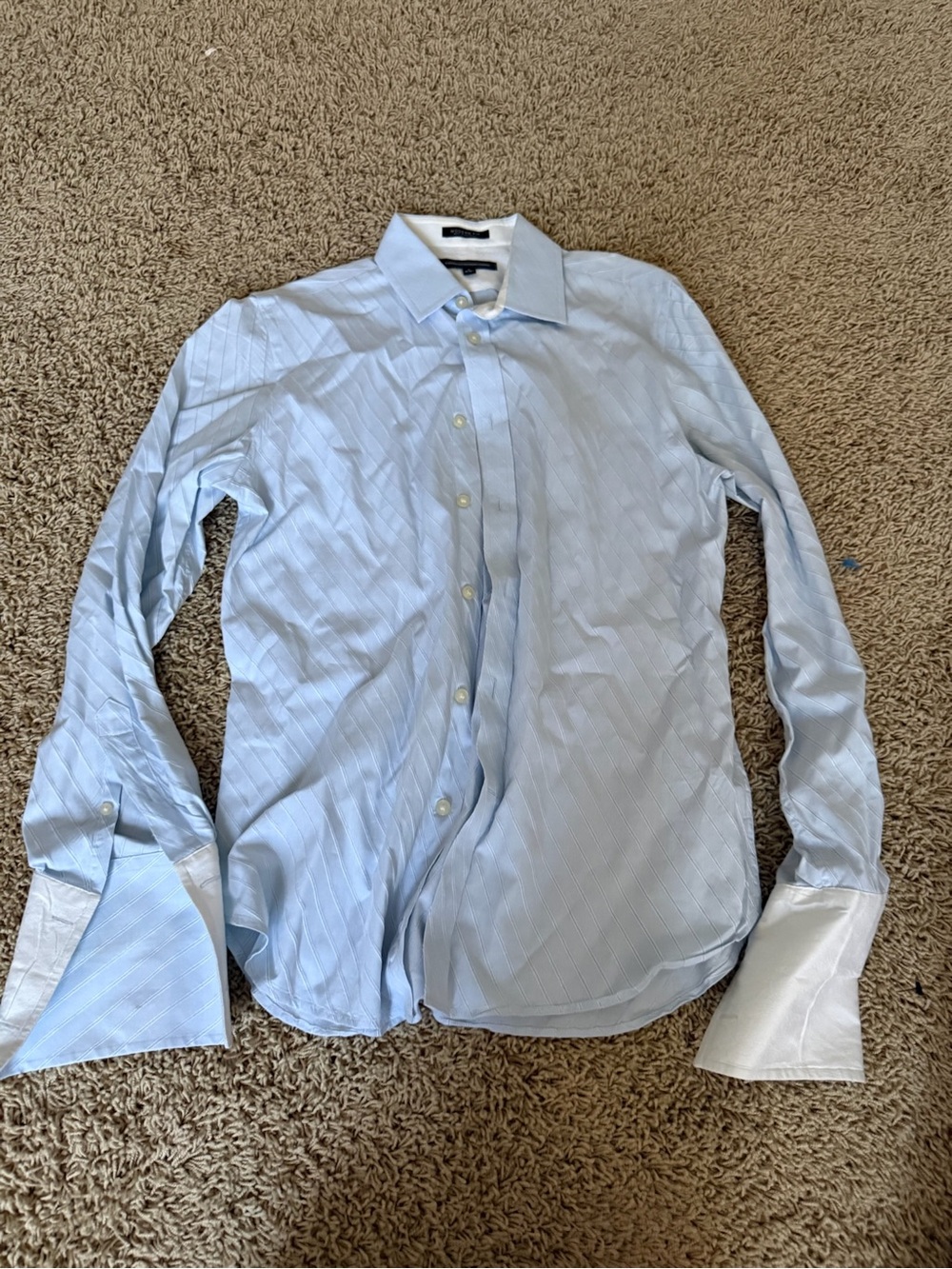 men’s express blue button up shirt